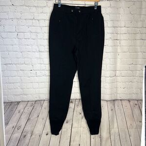 Escada Sport Vintage Wool Blend‎ High Waist Black Stirrup Pants size 42 Germany